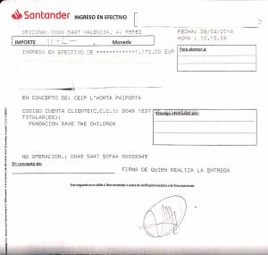 Justificante ingreso